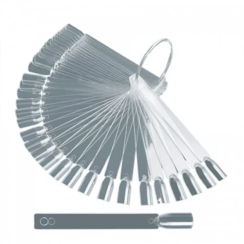 Tipfächer mit 48 Präsentations Stäbchen klar Nageltips Nageldesign Nägel Nails Nagelstudio Nailart